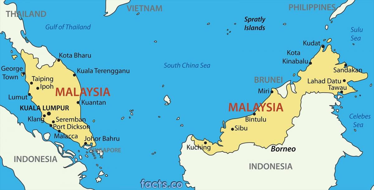 mapa malezije