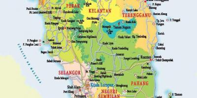 Mapa na zapad maleziji
