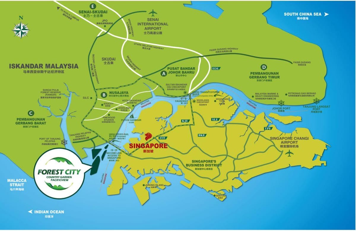mapa šumi grad maleziji