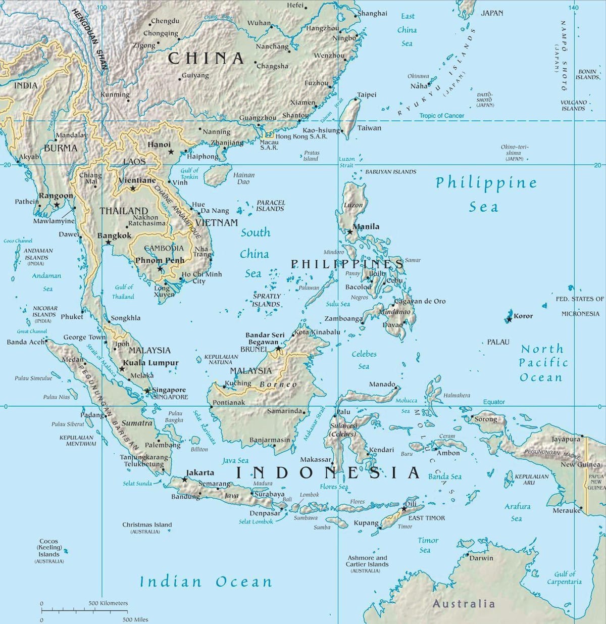mapa je iz malezije u aziji