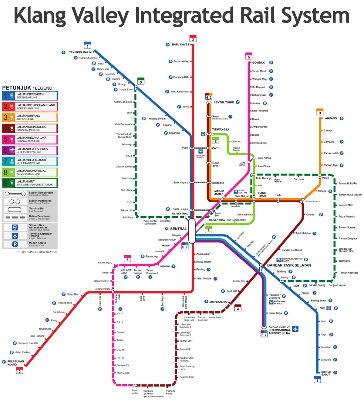 tranzitna mapu maleziji