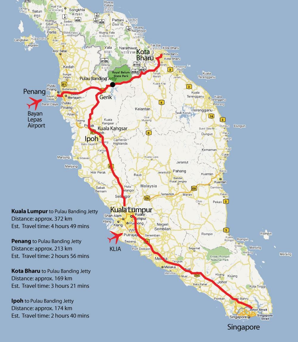 mapa je iz malezije zapadnoj obali