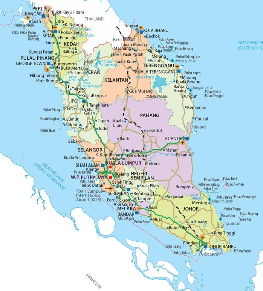 penisular maleziji mapu