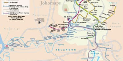 Maleziji mapa metroa