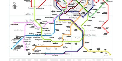 Mrt liniji 3 put mapu maleziji